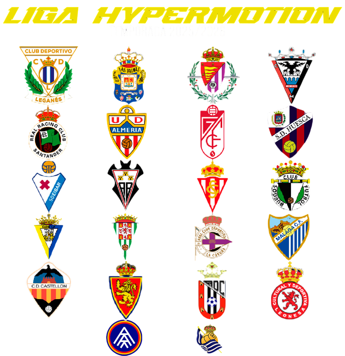 Clubes de LaLiga Hypermotion para la temporada 2025/2026